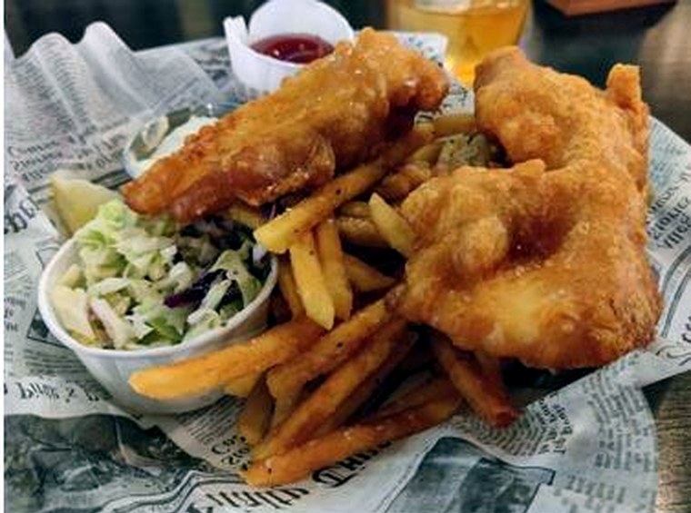 Fish and Chips at Cairde Public House